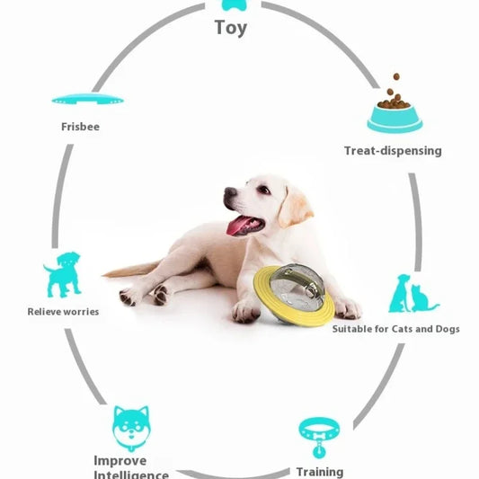 Durable Dog Food Feeder Interactive Toys Chew Proof Pet Dog Cat Toys Wobble Ball Food Feeder for Powerful Chewers Training