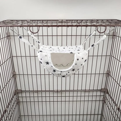 2025 Hanging Ferret Hammock Cage Printed with Hooks Hamster Hammock Ferret Warm Bed For Guinea Pig Hideout Mouse