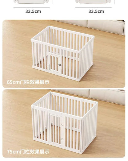 Indoor Outdoor Dog Enclosure Plastic Modular Pet Guardrail with Top Cage Pet Home Products Ventilation Accessories Dog Fences