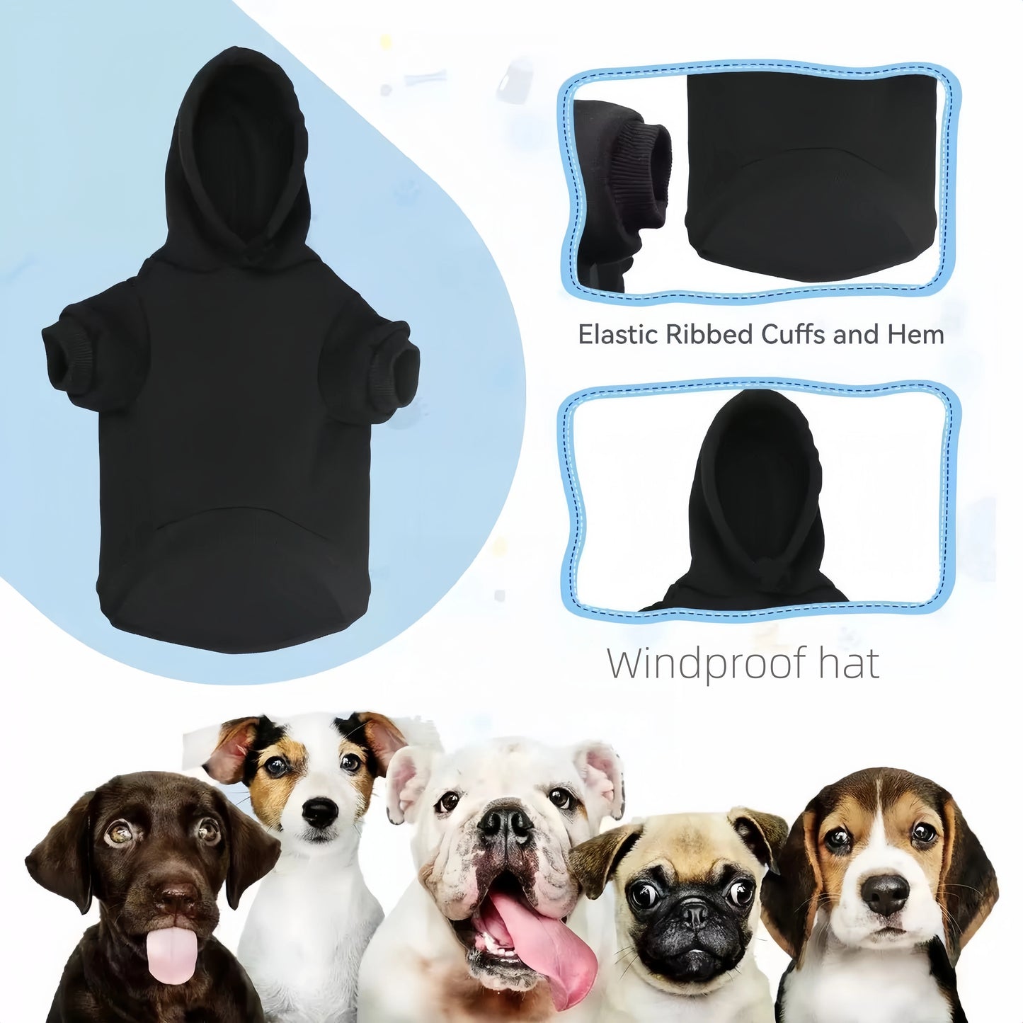 Pet Hoodies  Clothes For Small Dogs Puppy Jacket Sweatshirt Coat Labrador Costume Autumn Winter Keep Warm Pets Clothing Bulldog