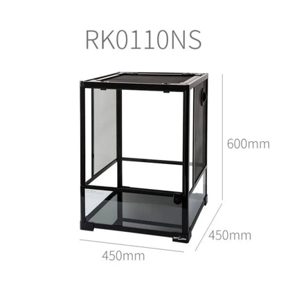 Black Vertical Small Glass Reptile Terrarium/tank/aquarium Bearded Dragon Lizard Cage Tropical Rainforest Ecological Landscape