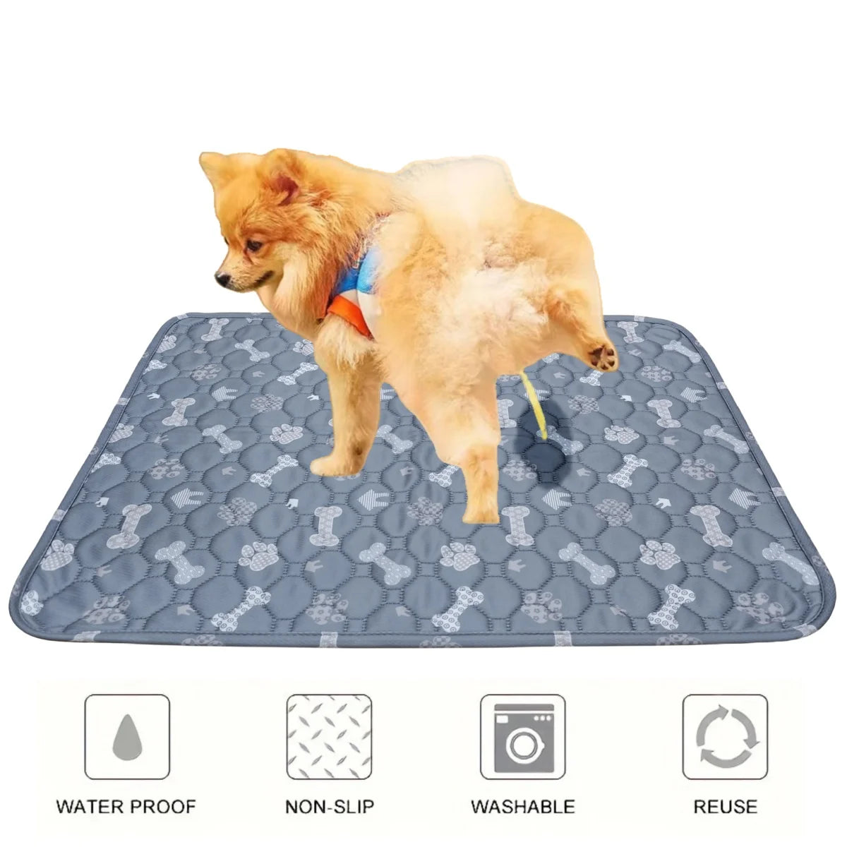 2pcs Large Pet Dog Pee Pads, Rosa Rink Washable Sleep Play Pad, Reusable Dogs Puppy Pads Pet Training Pads for Dogs winter
