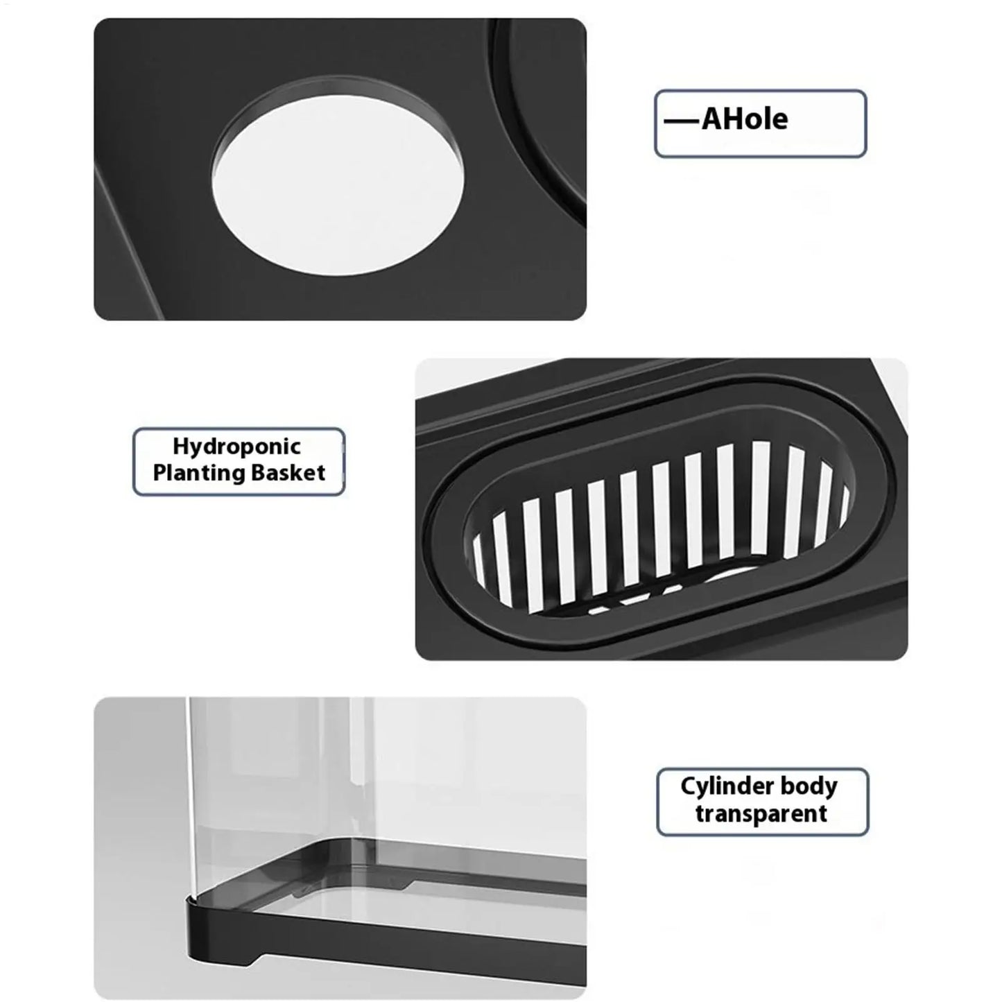 Aquarium Starter Kit LED Fish Tank Kit With Decoration Accessories Dust-proof Underwater Landscape Decoration for Desktop Living