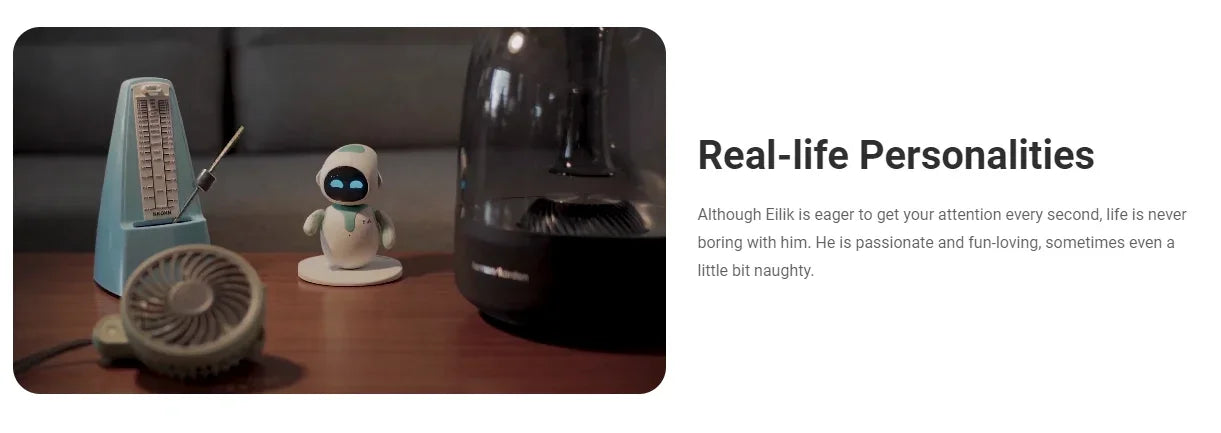 Electron AI Pet Eilik Smart Robot Desktop Toy Emotional Intelligent Companion Pets Touch Intractive Toys Children Adult Robots