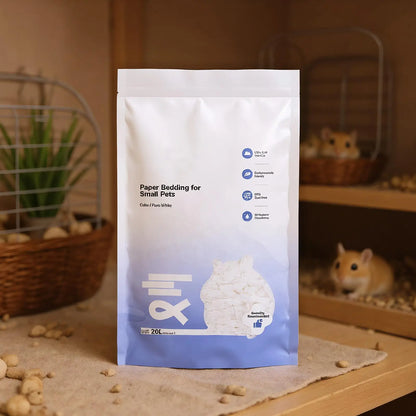 Small Animal Bedding Hamster Paper Cotton Bedding Odor Control Water Absorption Cage Decoration Rabbits Supplies for Outdoor