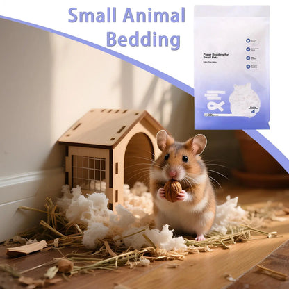 Small Animal Bedding Hamster Paper Cotton Bedding Odor Control Water Absorption Cage Decoration Rabbits Supplies for Outdoor