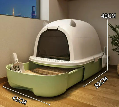Extra Large Odor-proof Cat Litter Box Fully Enclosed Cat Toilet Foldable Storage Drawer-style Cat Litter Box Pet Supplies