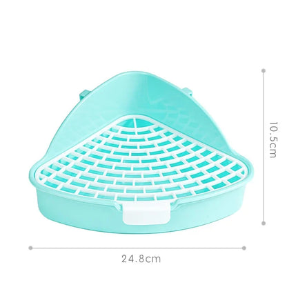 Rabbit Litter Tray Toilet Animal Potty Trainer Bunnies Corner Toilet Box for Ferret Hamster Dragon Cat Guinea Pig Dutch Supplies