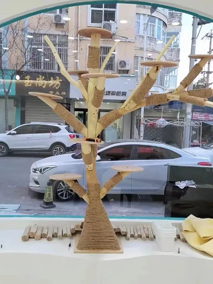 Indoor Simulation Tree for Cat, Large Family Climbing Frame, Pet Training Supplies, Tower Scrapers for Cats, Pet Accessories