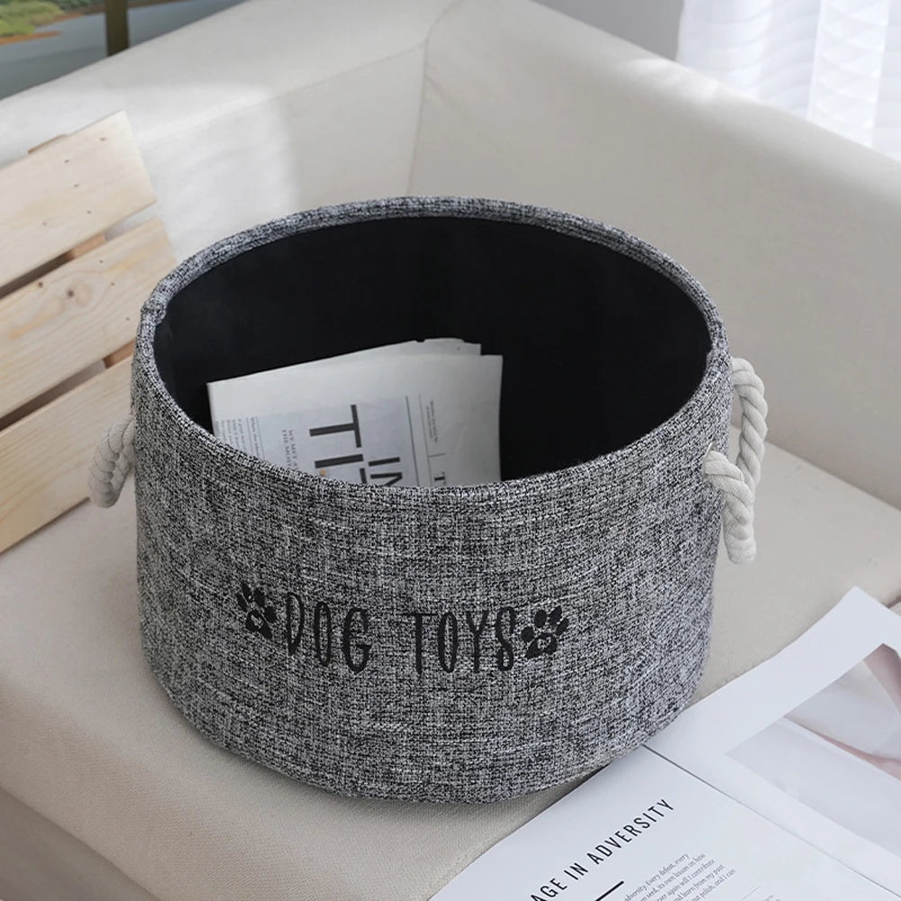 Pet Dog Toy Cothes Storage Basket Dog Box Organize Baskets Case Home Tool