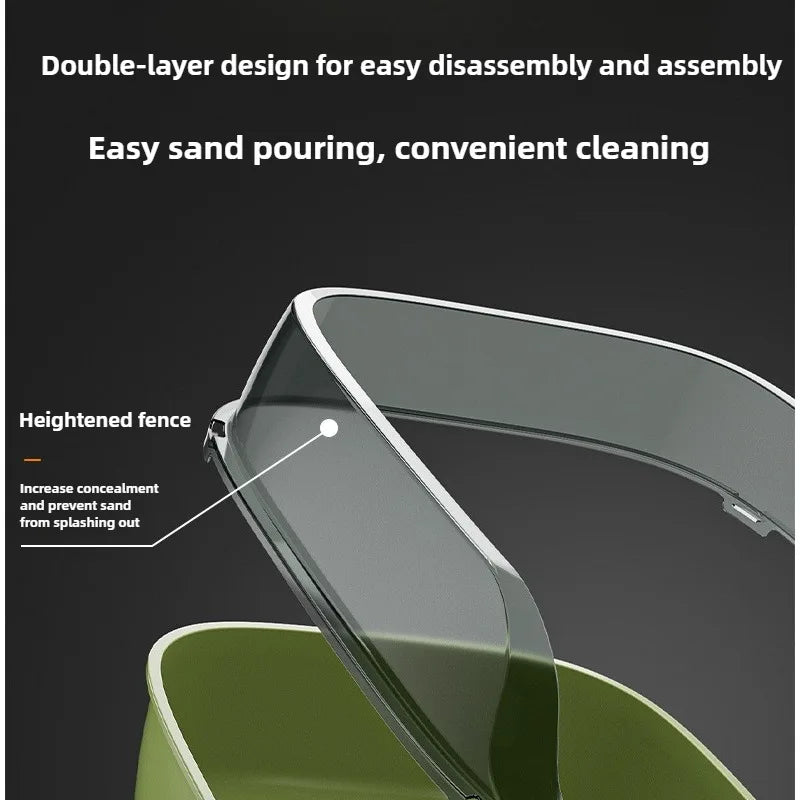 Semi-enclosed, breathable, odorless cat litter box, anti-splash cat litter box, pet supplies