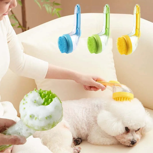 Pet Bathing Brush for Dog Cat Soft Silicone Massager Shower Bathing Brush Clean Tool Dog Cleaning Grooming Supplies