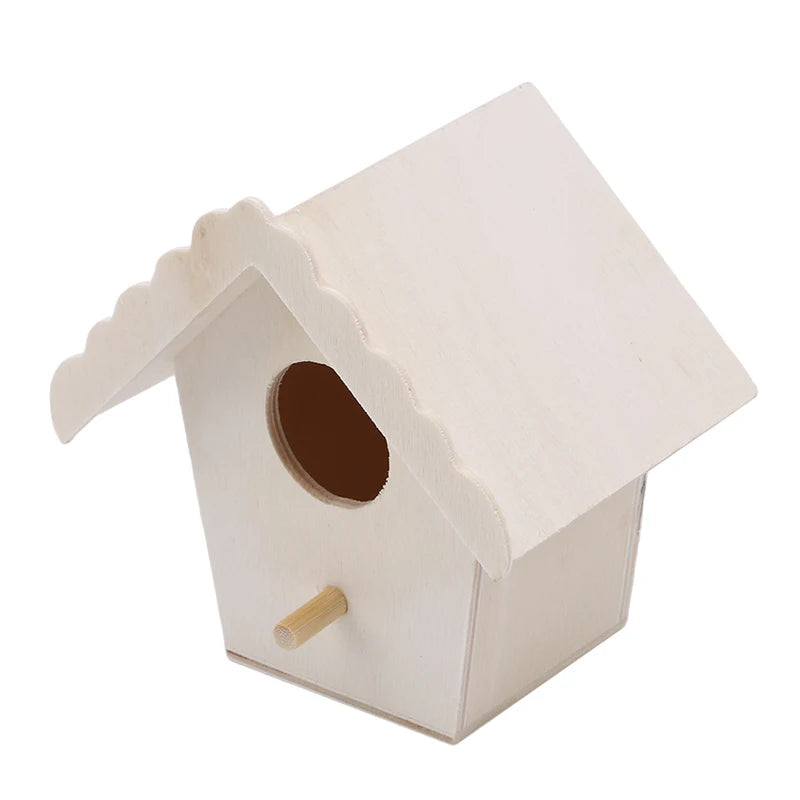 Bird Nest Garden Wooden Bird Cage Outdoor Hanging Birdhouse Box Garden Yard Decoration Pet Accessories Wooden Bird Cages
