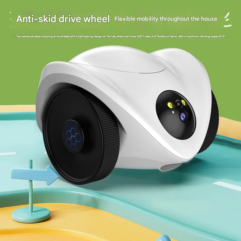 Whole House Mobile Walking Robot with Security Smart Camera for Specific Pet Monitoring & Playing With Remote Laser & Feeding