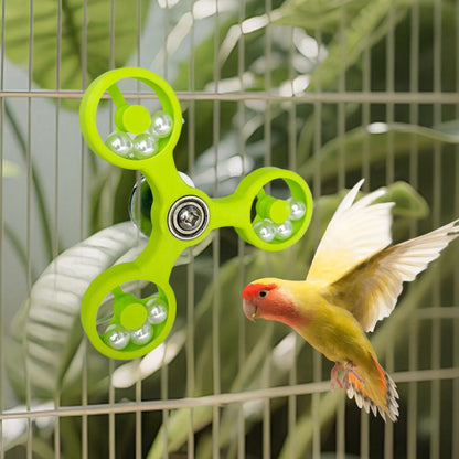 Bird Enrichment Activity Toys Boredom Relief Spinner Wheel windmill bird cage accessories for gnawing and biting
