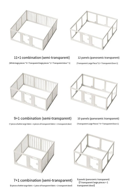 Dog enclosure Indoor panoramic transparent stitched isolation fence Visible pet cage Small dog safety cage Teddy Pomeranian