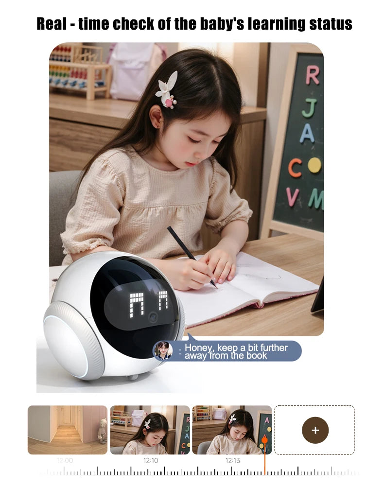 Famue Home Security Robot for Elderly & Kids – Auto Charging Smart Camera with IR Night Vision, Two-Way Audio and Full House
