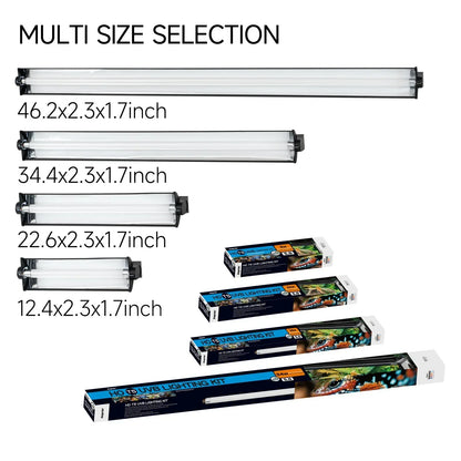 UVB Turtle Lamp 10.0 T5 Pet growth for Crawling Pets Lizard Tortoise Snake Reptile Tube and Lampshade Set with Switch EU/UK Plug