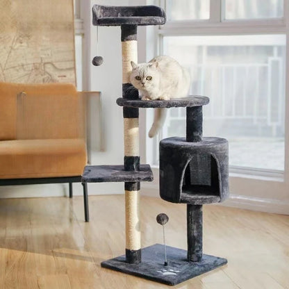 Winter cat climbing frame, wrapped in fabric for warmth, cat villa, cat nest, cat tree, cat jumping platform, pet toys
