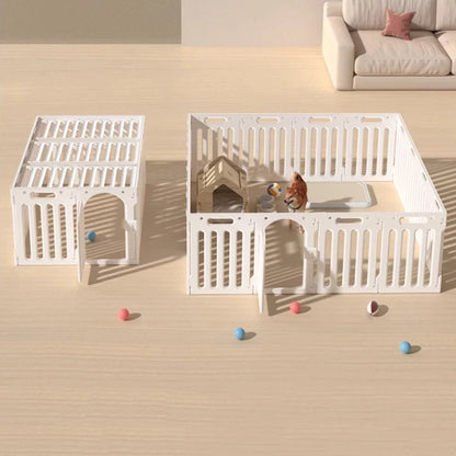 Large Space Dog House Isolation Protecting Dog Fences Indoor Dog Specific Fence Free DIY Assembly Pet Fence with Lid Design