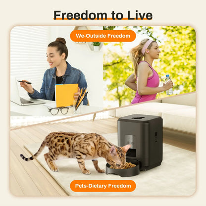 Home Pet Smart Automatic Pet Feeder Timed Quantitative Slow Food Dispenser for Cats Dogs Feeding Bowl
