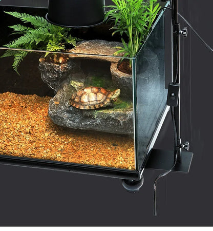 Reptile Lamp Stand Adjustable Floor Light Holder Stand Land Bracket Metal Lamp Stand Support for Glass Terrarium Heating Light