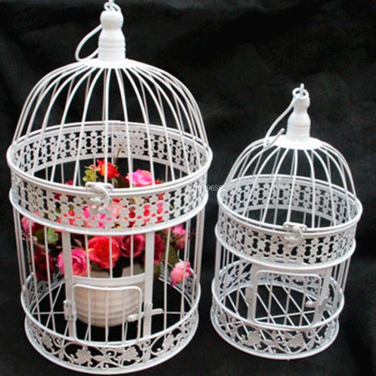 European-style Iron Art Bird Cage Wedding Decoration Flower Cage Home Living Room Decoration Prop Hanging Flower Frame Bird Cage