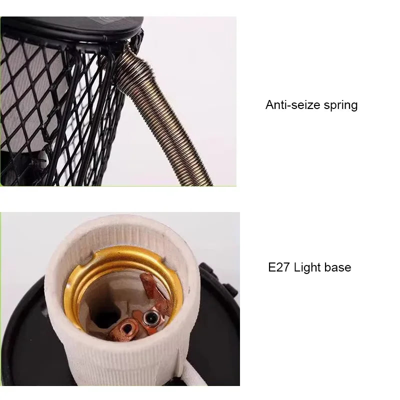 E27 Pet Heating Lamp for Turtle Snake lizard Infrared Ceramic Heat Light Reptile Lamp Anti-Scald Cage Protects Chicks UK Plug