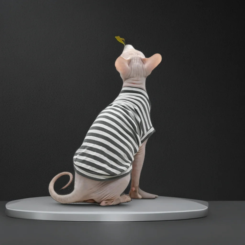 Sphynx Cat Clothes Cotton Hairless Cat Vest Baby 100% Cotton Soft Summer Sleeveless Thin Vest Cat Clothes for Devon, Cornish