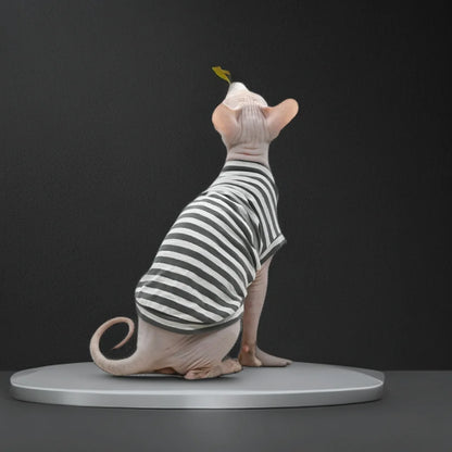 Sphynx Cat Clothes Cotton Hairless Cat Vest Baby 100% Cotton Soft Summer Sleeveless Thin Vest Cat Clothes for Devon, Cornish