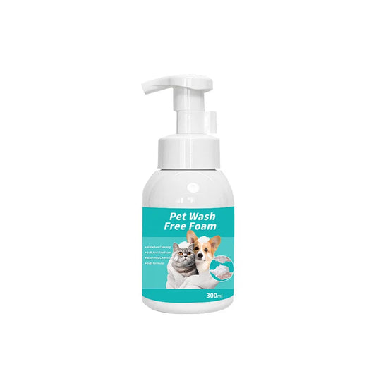 Waterless Pet Shampoo Foam 300ml No-Rinse Cleaning Foam Dry Bath Shampoo with Deodorizing Odor Removal for Cats Dogs