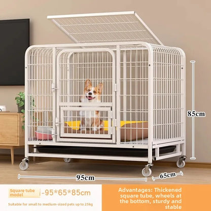 Indoor Large Medium Dog Cage with Toilet Pet Dog House Fence for Samoyed Labr Dog Cages Kennels And Run Outdoor Supplies
