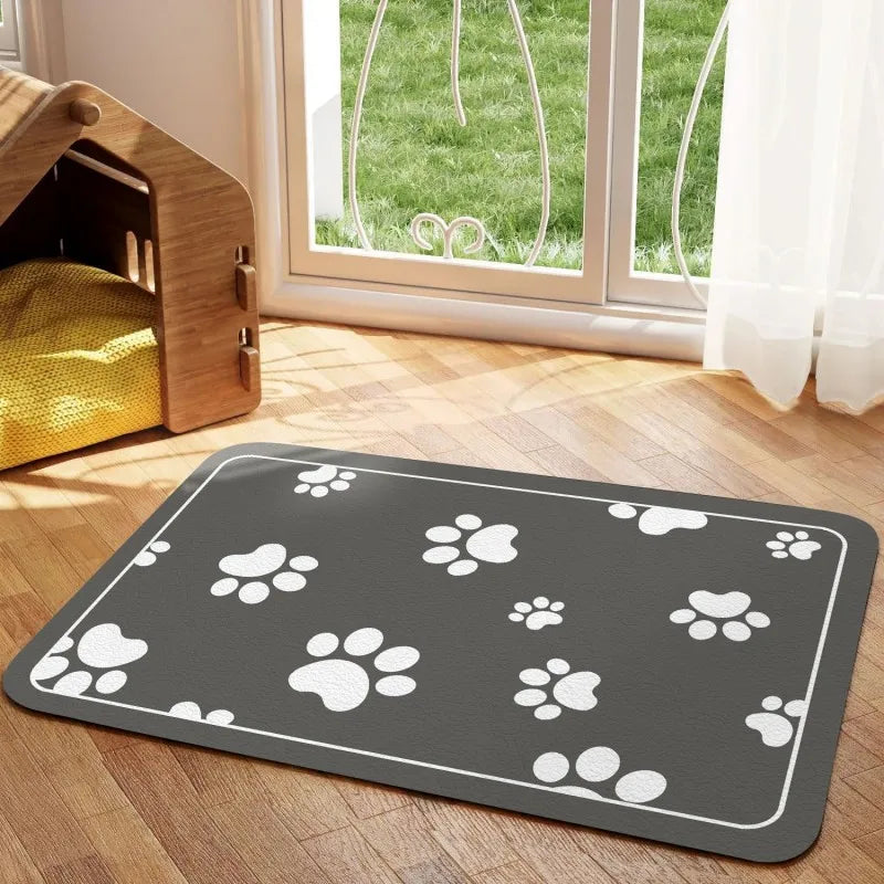Diatomaceous mud pet mat Feeding mat for cats and dogs non-slip anti-spill easy to clean pet placemat absorbent quick drying mat