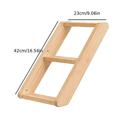Wall Mounted Cat Tree with Sisal Scratching Post, Climbing Ladder, Jumping Platform and Hammock, creating a fun place for cats!