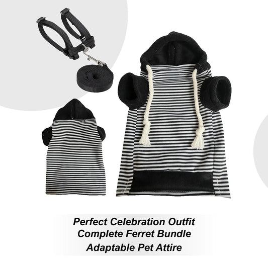 Ferret Sweater Comfortable Soft Hamster Outfits With Harness Small Animal Ferret Sweater For Bunny Squirrels Chinchilla