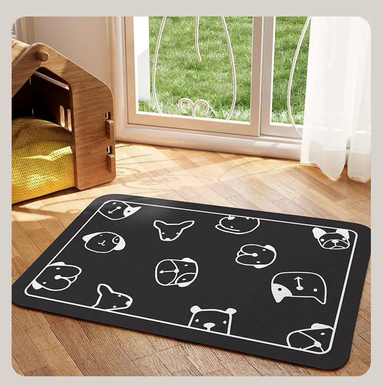 Diatomaceous mud pet mat Feeding mat for cats and dogs non-slip anti-spill easy to clean pet placemat absorbent quick drying mat
