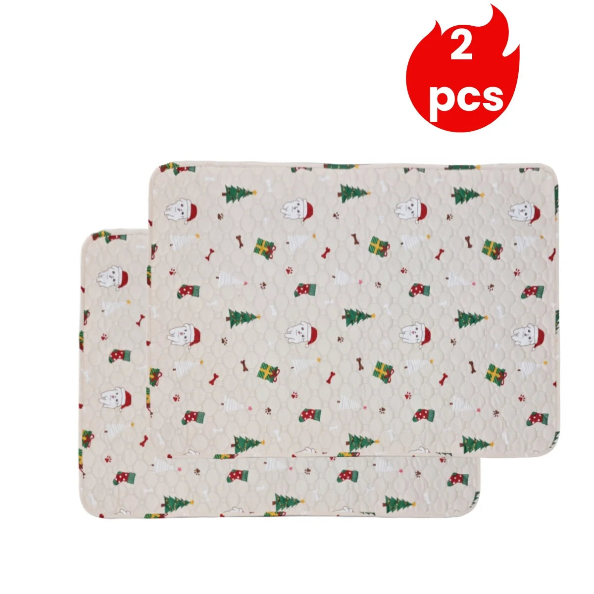 2pcs Large Pet Dog Pee Pads,Reusable Dogs Puppy Pads Pet Training Pads for Dogs, Absorbent and Leak-Proof Whelping Pads,Size:M