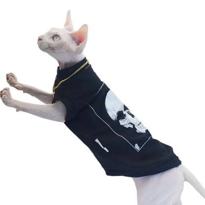 Cool Sphynx Cat Vest - Stylish and Breathable Clothing for Hairless Cats,Devon Rex, Cornish,Kitty