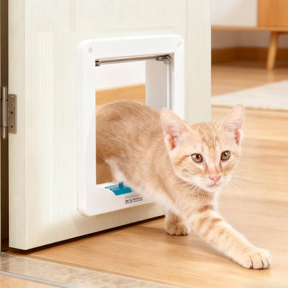 1 set, four-way safety lock flip door | weatherproof PVC pet door, suitable for cats and dogs, cat doors, dog doors