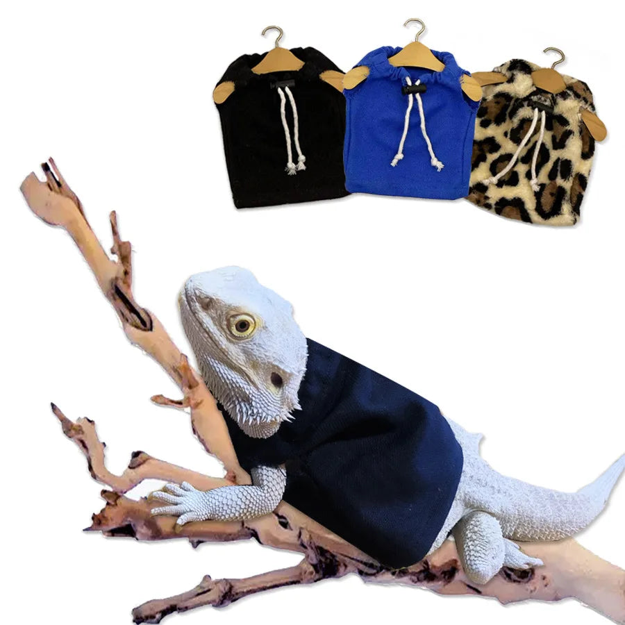 Fashion Bearded Dragon Clothes Costume Accessories Warm Apparel Clothing Hand-made Warm Coat Jackets for Small Animal Geckos