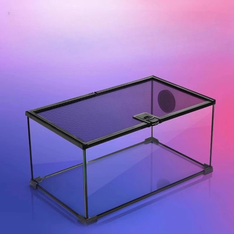 Rainforest Glass Terrarium for Reptiles Snake Tree Frog Bearded Dragon Lizard Gecko Spider Habitat Tank with Decorations