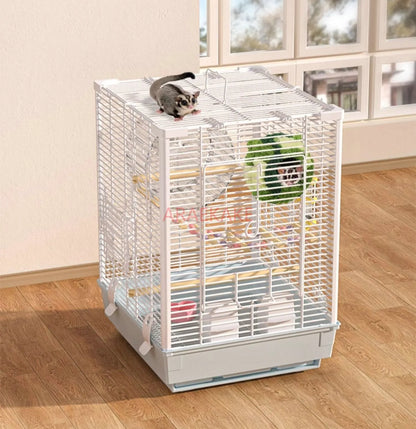Honey bag glider breeding cage, special insulation and encryption cage for flying mice, flower branch rat wire cage, squirrel