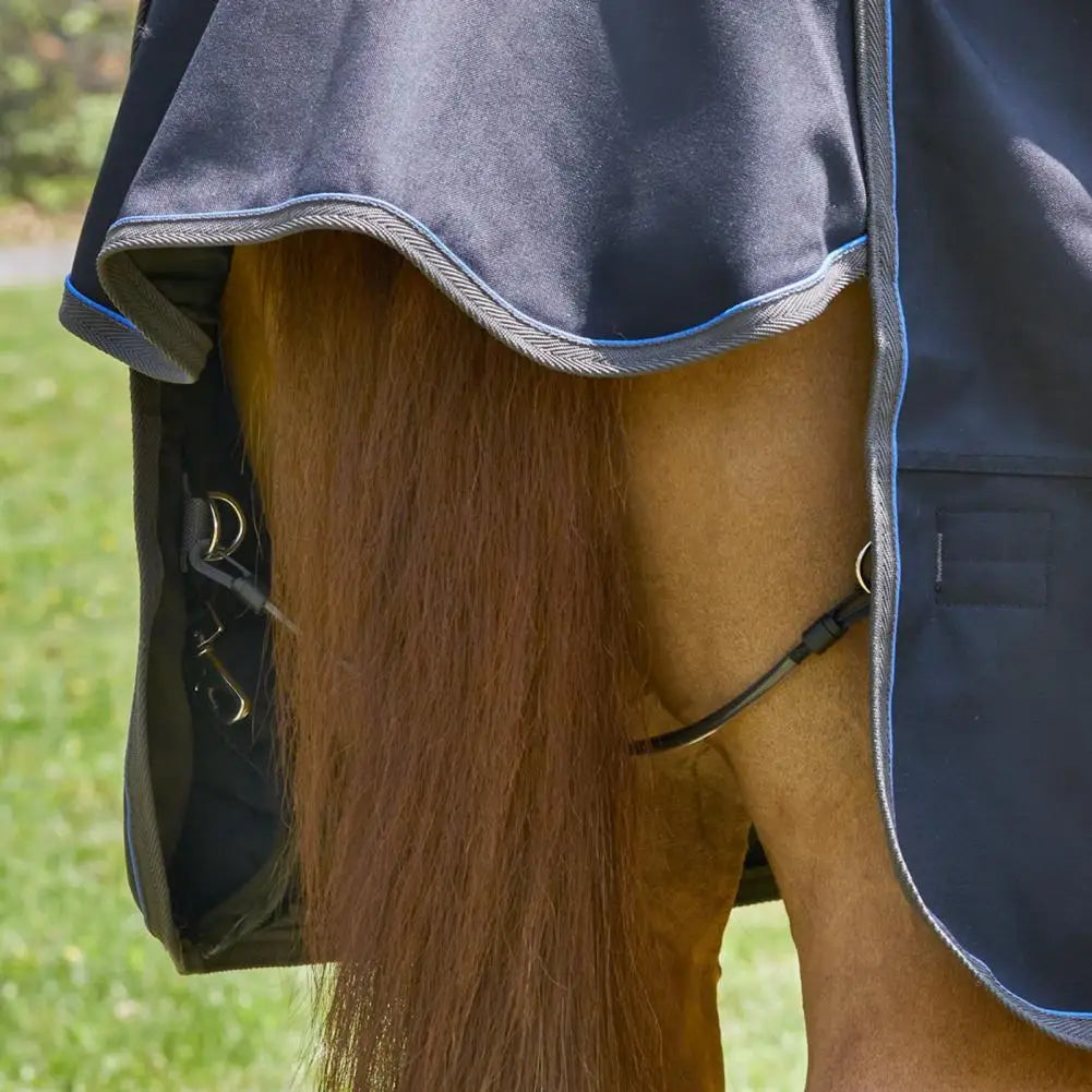 Elastic Horse Blanket Straps with Double Ended Clips Adjustable Length 21" to 28" Stretchy Leg Straps for Horse Blanket
