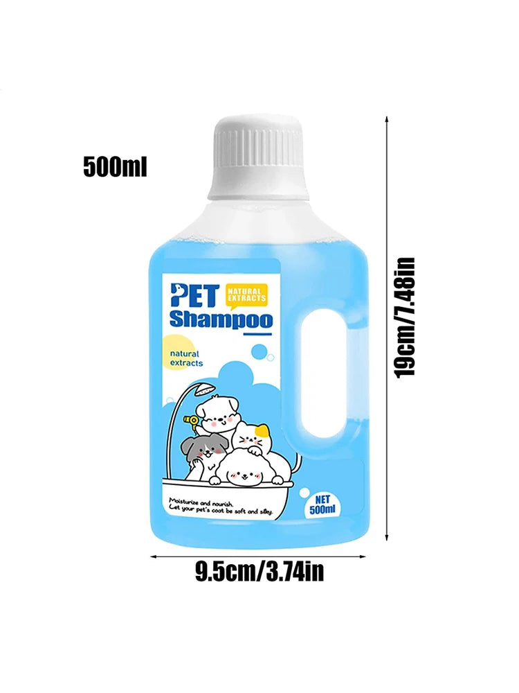500ml Pet Bath Shampoo Cats Dogs Shower Care And Cleaning Gentle And Smooth Deodorizing Anti-itching Long-Lastin Fragrance