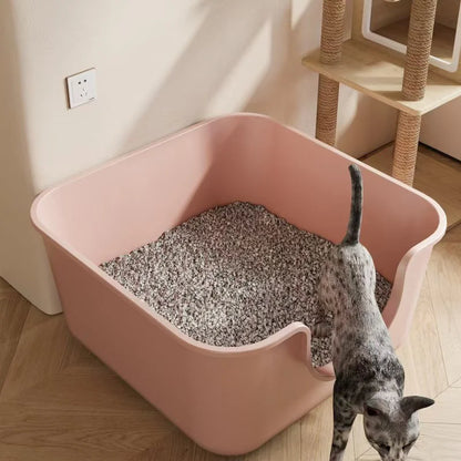Oversized Cat Litter Box Extra Large Semi-Closed Open Cat Toilet Anti-Splash Young Cat Litter Box for Cat LitterBox Pet Supplies