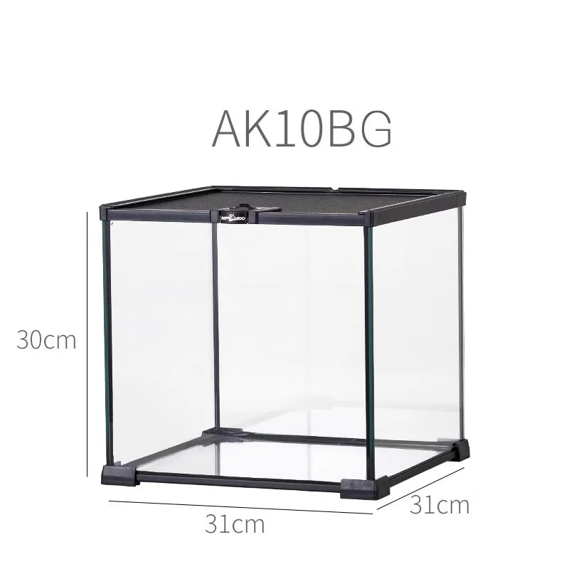 Rainforest Glass Terrarium for Reptiles Snake Tree Frog Bearded Dragon Lizard Gecko Spider Habitat Tank with Decorations