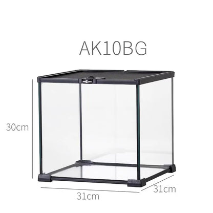 Rainforest Glass Terrarium for Reptiles Snake Tree Frog Bearded Dragon Lizard Gecko Spider Habitat Tank with Decorations