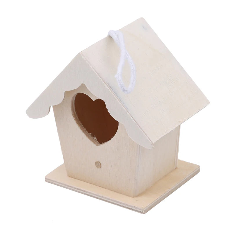 Bird Nest Garden Wooden Bird Cage Outdoor Hanging Birdhouse Box Garden Yard Decoration Pet Accessories Wooden Bird Cages
