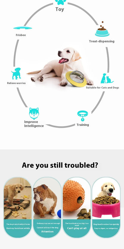Durable Dog Food Feeder Interactive Toys Chew Proof Pet Dog Cat Toys Wobble Ball Food Feeder for Powerful Chewers Training