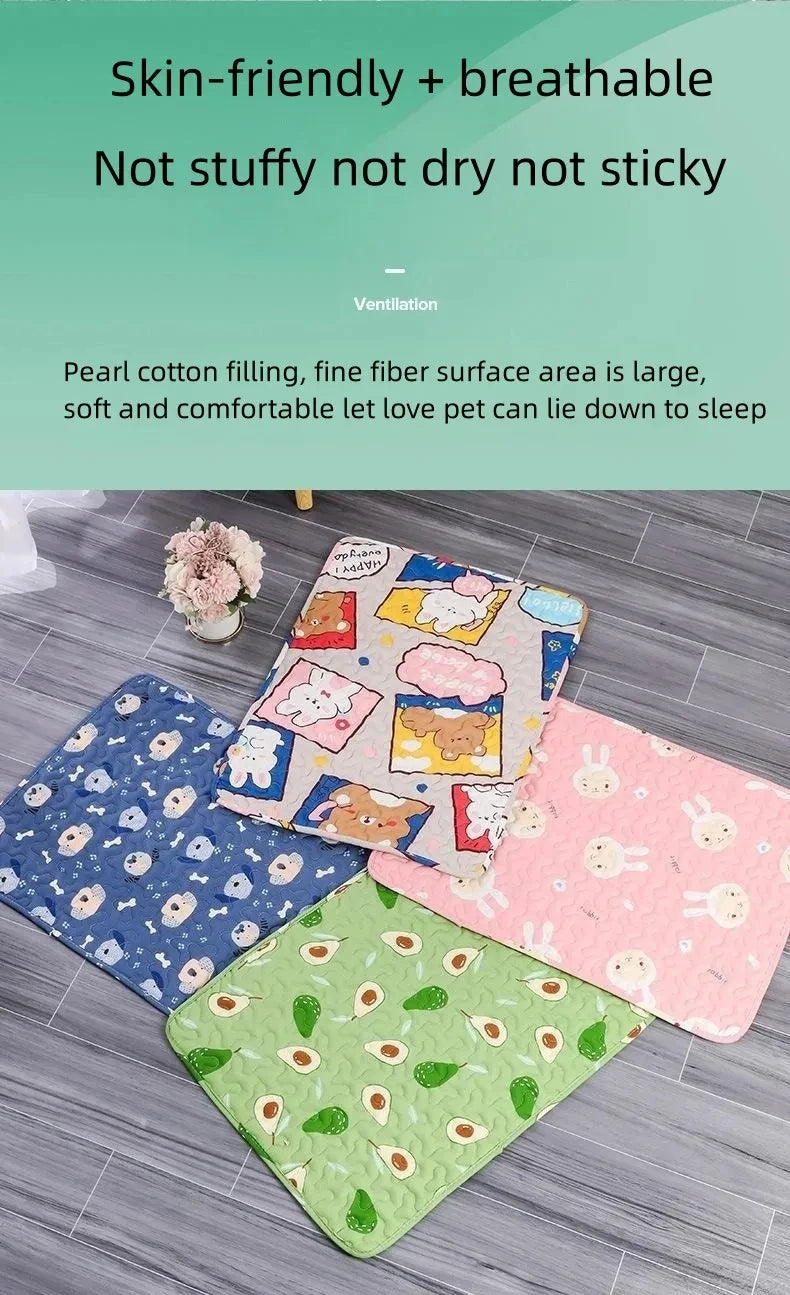 Washable Pet Pee Pad Pet Diaper Mat Reusable Mats for Dogs Dog Bed Urine Washable Dog Training Pad Four Seasons Pet Mat Urine